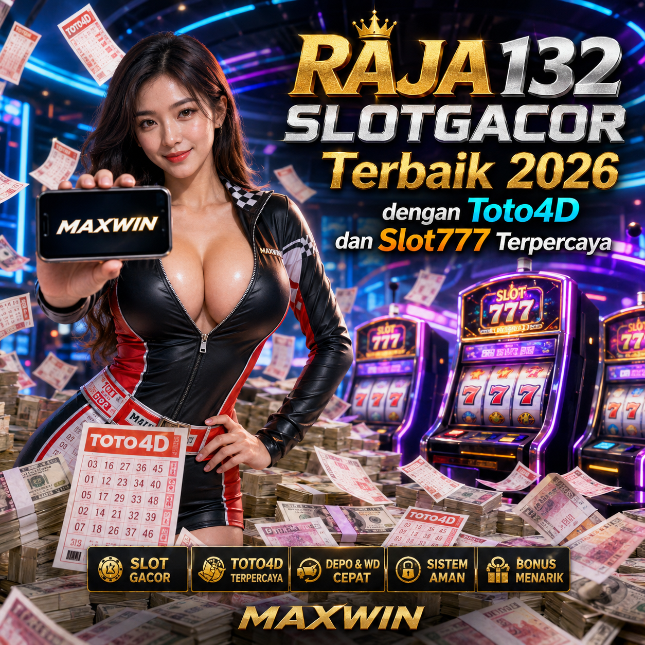 RAJA132 SLOTGACOR Terbaik 2026 dengan Toto4D dan Slot777 Terpercaya